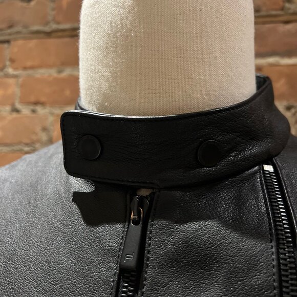 Porsche Design by BOSS Men’s Leather Biker Jacket - Picture 5 of 11